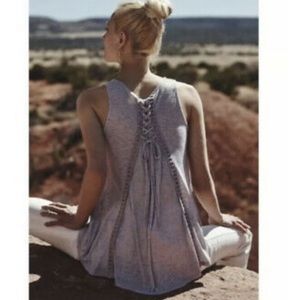 Anthropologie Akemi + kin lace up racerback tank